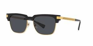 NEW VERSACE men's ve4447 square sunglasses in black - dark grey